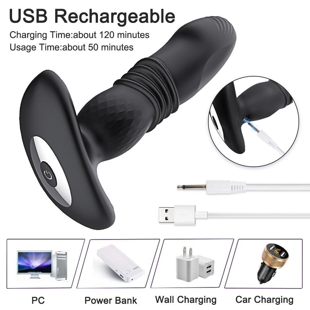 Remote Control Vibrating Anal Plug - Adjustable Wearable Adult Toy for Men & Women
