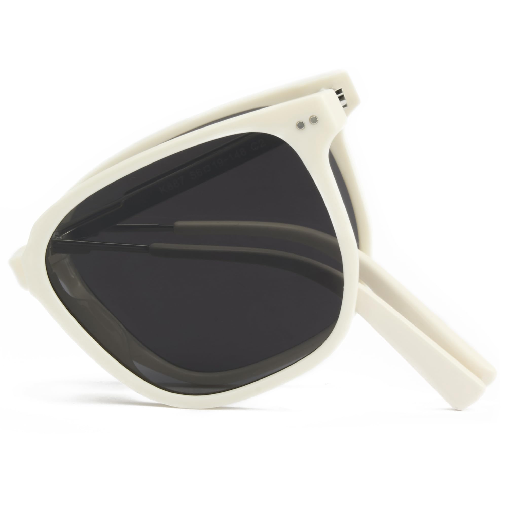[Cyxus] Foldable Sunglasses, Polarized Lenses, UV Protection, Slimming Effect, Ultra-lightweight, for Fishing, Driving, Hiking, Sports, Stylish