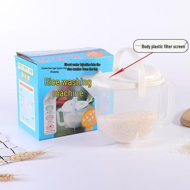 Hands-Free Rice Rinsing Device: Efficient Sieve and Drain Basket for Easy Rice Washing