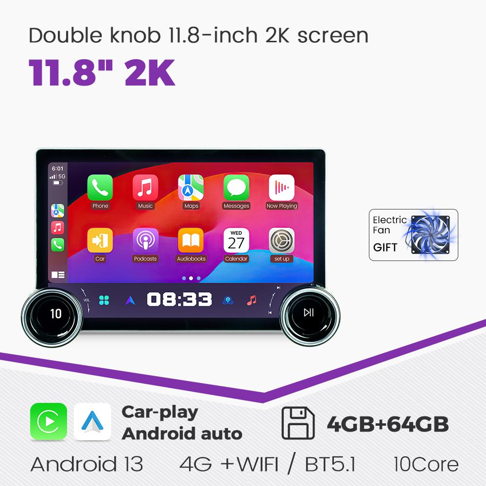 Navifly 11.8" 2K Screen Android Car Radio Autoradio 2 Din Universal Stereo WIFI GPS Multimedia Player For Nissan Toyota Kia VW
