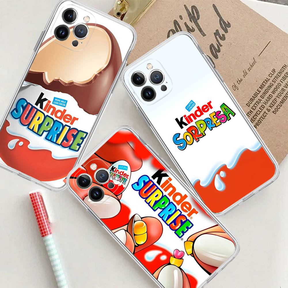 Trolly Egg KINDER JOY Surprise Phone Case For IPhone 17 16 15 14 13 12 11 Pro XS Max Plus Soft Silicone Cover