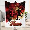 Bayern Munich Soccer Poster Customize Text Blanket Cozy Personalized Blanket Comfortable Suitable for Home Decor Sofa Chair Picnics