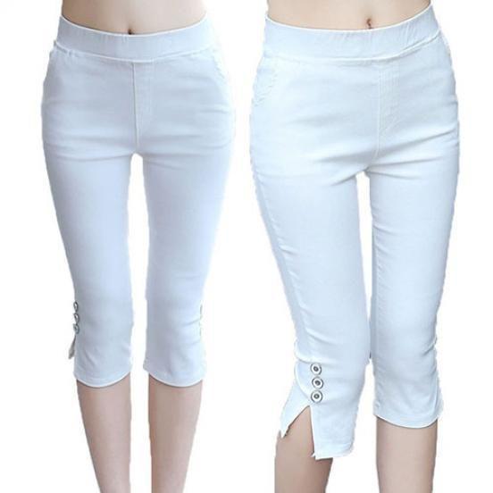 Women's Fashion Summer Sexy Soft Skinny Stretch Capri Jeggings For A Trendy Look