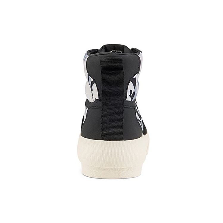 Kappa Casual High-Top Skate Shoes With Anti-Slip Shock Absorption And Wear Resistance Unisex Sneakers Black White K0BZ5CC38D-990A