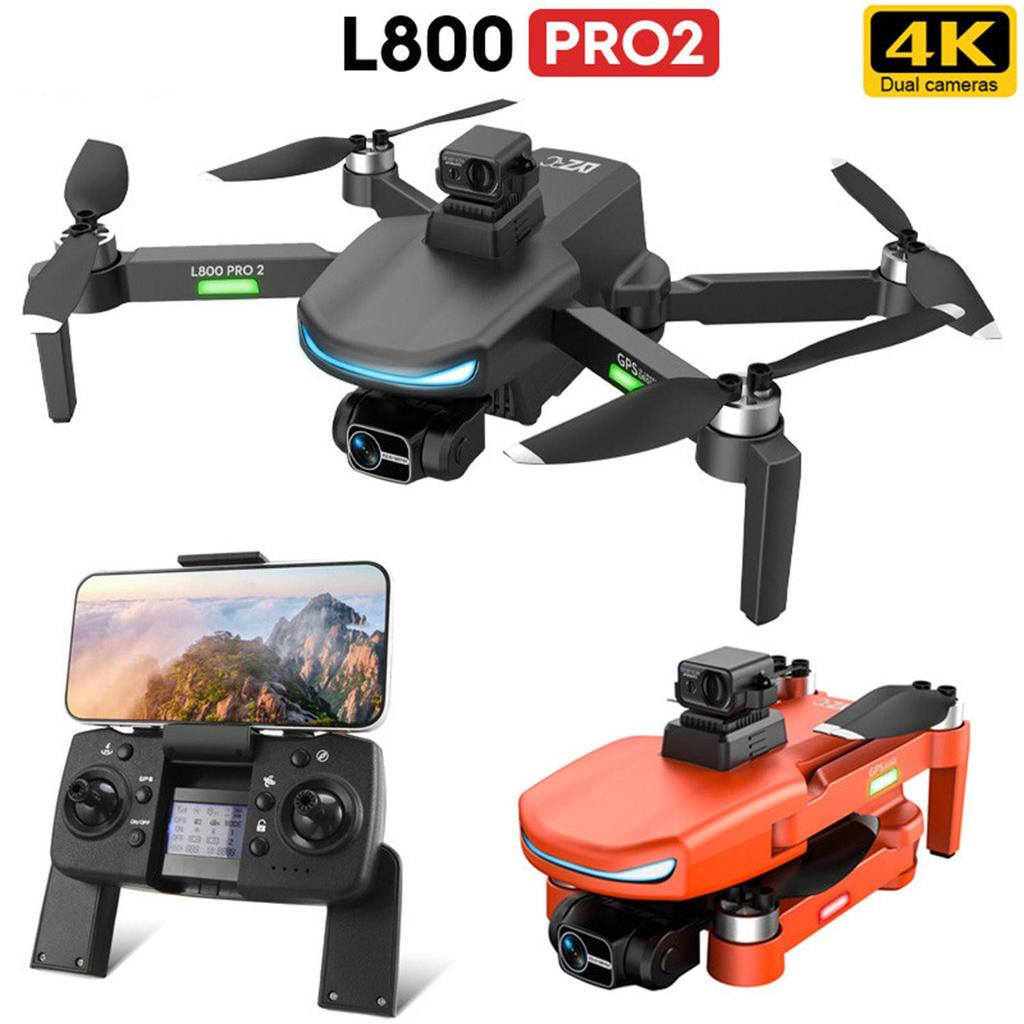L800 Pro 2 RC Drone GPS 4K 25fps HD  Camera 3-Axis Gimbal Brushless Obstacle Avoidance Portable RC Quadcopter Helicopter