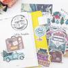24Pc Tree Bus Plants Travel Stickers Journal Diary Planner Stickers Scrapbooking Decorative Vintage Sticker DIY Craft Photo