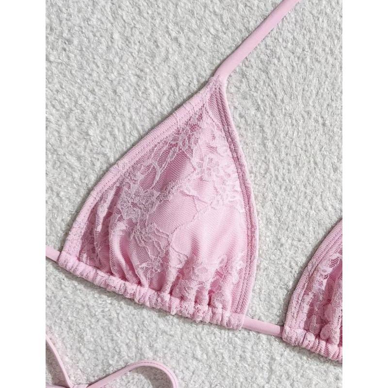 Women S Sexy Lace Multi Layer Three Piece Bikini Swimwear Set
