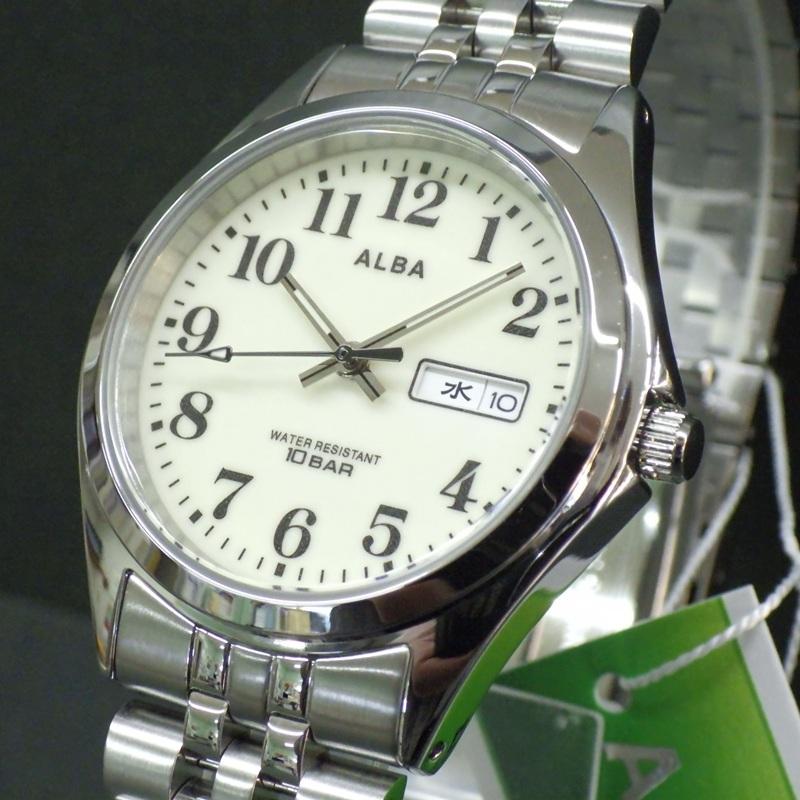 SEIKO Price ALBA AQGK470 Watch with Fully Luminous Stainless Steel 10 ATM Water Function Special Men's Dial, 5-Link Band, Resistance
