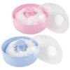 AUEAR Body Cosmetic Puff Sponge Box Case Container, Set of 2, 3.74x2.95 Inches, for After-Bath Use