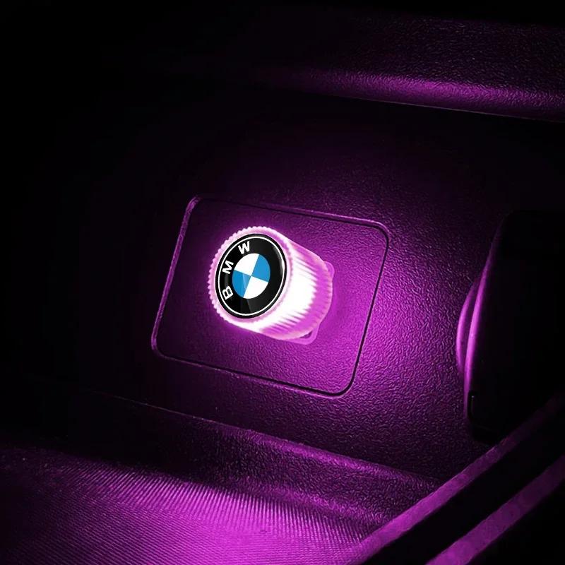 For BMW USB Car LED Light Auto Interior Atmosphere Light Car Emblem For Bmw M3 M4 M5 M6 F20 F30 G20 F31 F11 X3 F25 X4 I3 1 3 5 S