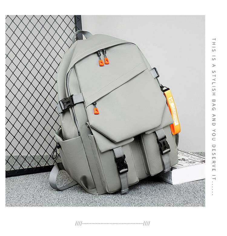 

New Backpack for Middle and High School Students on Campus, Men s and Women s Large Capacity Leisure Computer Bags сірий