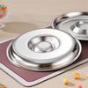 Drop-proof Dumpling Plate Circular Shape Food Serving Tray Kitchen Gadgets French Fries Plate  Bar