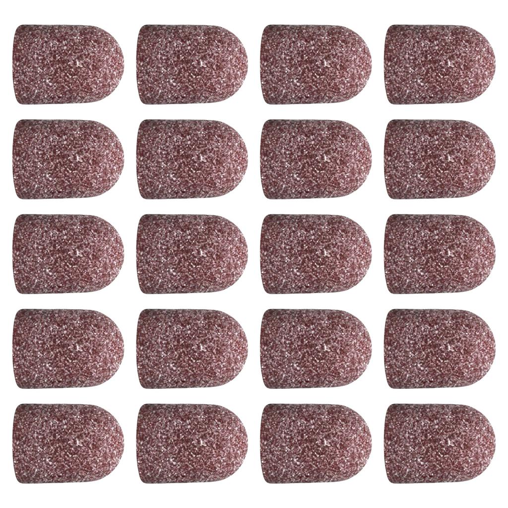 20 Pezzi Cappucci Abrasivi Traspiranti Grana 80-180 Pratiche Manichette in Grafite Per Manicure Pedicure e Cura dei Piedi