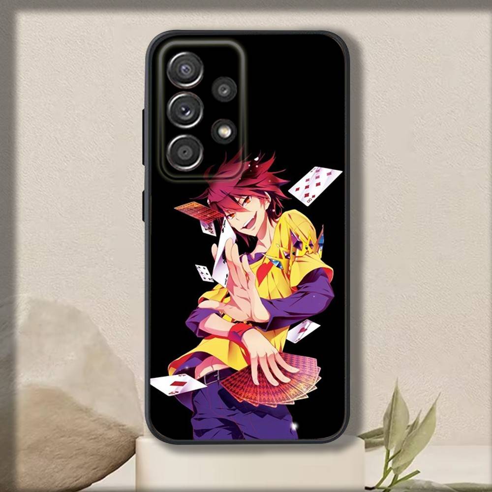 

N-No G-Games No Lifes Anime Phone Case For Samsung S 25,24,23,22,30,21,10,9,Ultra,Plus,Lite,FE,4,5 G Soft Black Case Samsung S21lite