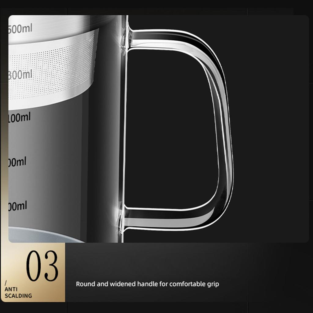Multifunctional 1L Strainer Pot Fine Mesh Strainer for Soybean Milk Juice and Tea with Easy Clean Design