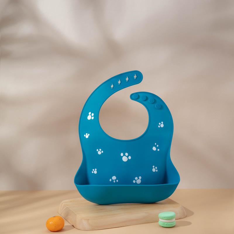 Waterproof Food-Grade Silicone Baby Bib - Leak-Proof, Self-Feeding, Drool Protection