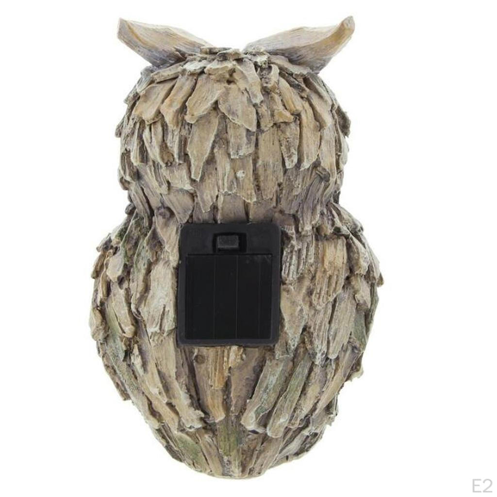 Animal Garden Statues, Solar Powered Lights for Outdoor Patio Yard Decorations - Owl / Turtle