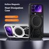 For Xiaomi 17 Pro Max Magnetic Case Hollow Heat Dissipation Silicone + PC + Metal Bumper Phone Cover