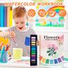 Watercolor Workbook for Beginners Step-by-Step Painting Guide Animal Flower Illustrations Paper Coloring Book for Learning Techniques And Stress