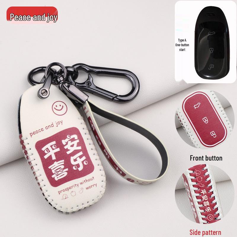 

High-End Full Wrap Key Case for Ideal ONE Car - Men s and Women s Protective Shell Cover with Buckle. Standard