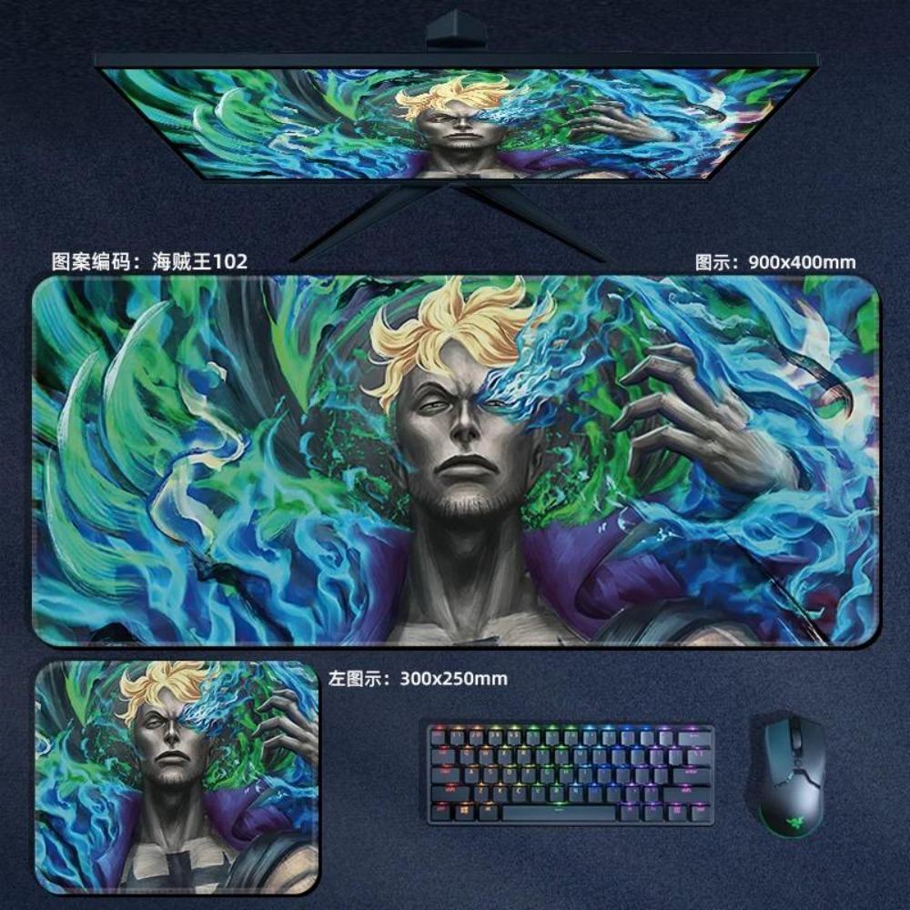 Nautical King Animation Periphery Cute ONE PIECE Leather Mouse Pad Boys Oversized Small E-sports Game Office Computer Keyboard Pad Notebook Table Mat