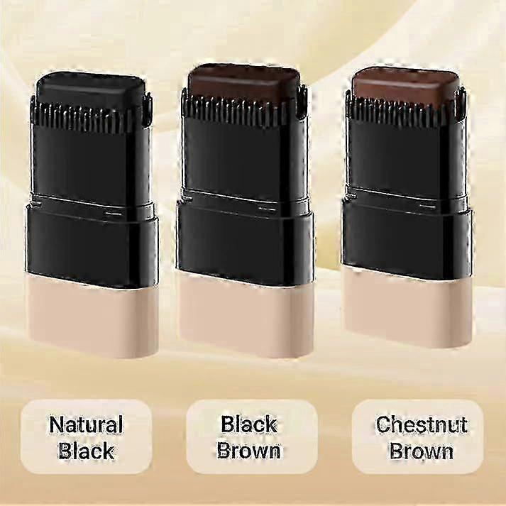 Instant Hair Color Stick Waterproof Sweatproof Hair Dye Stick with Comb for Men Women Cover Gray Hair