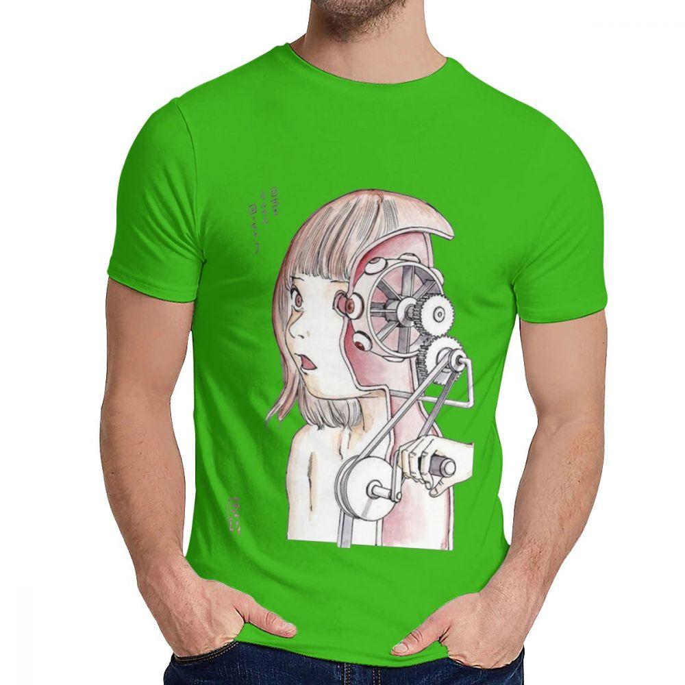 Shintaro Kago Japanese Junji Ito T Shirt Leisure Round Collar Vintage Men S Retro Natural Cotton
