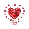 1PC Valentine's Day Window Decor Sticker - Red Rose Heart Balloon PVC Static Cling for Home Room