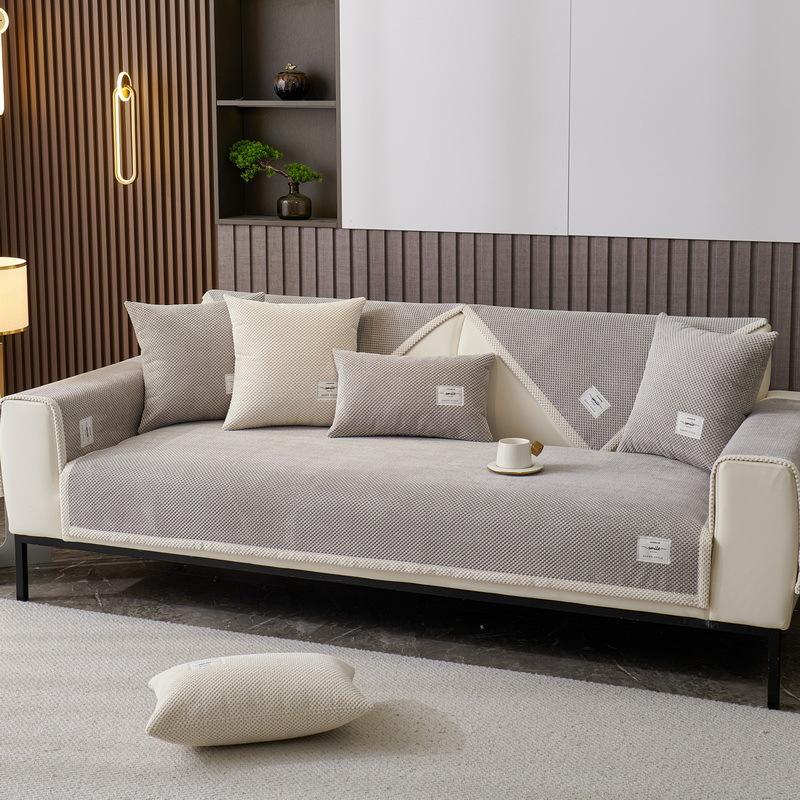 Sofa Cushion New Four-season Universal Non-slip Simple High-end Polyester Fiber Straight Row Special Seat Cushion