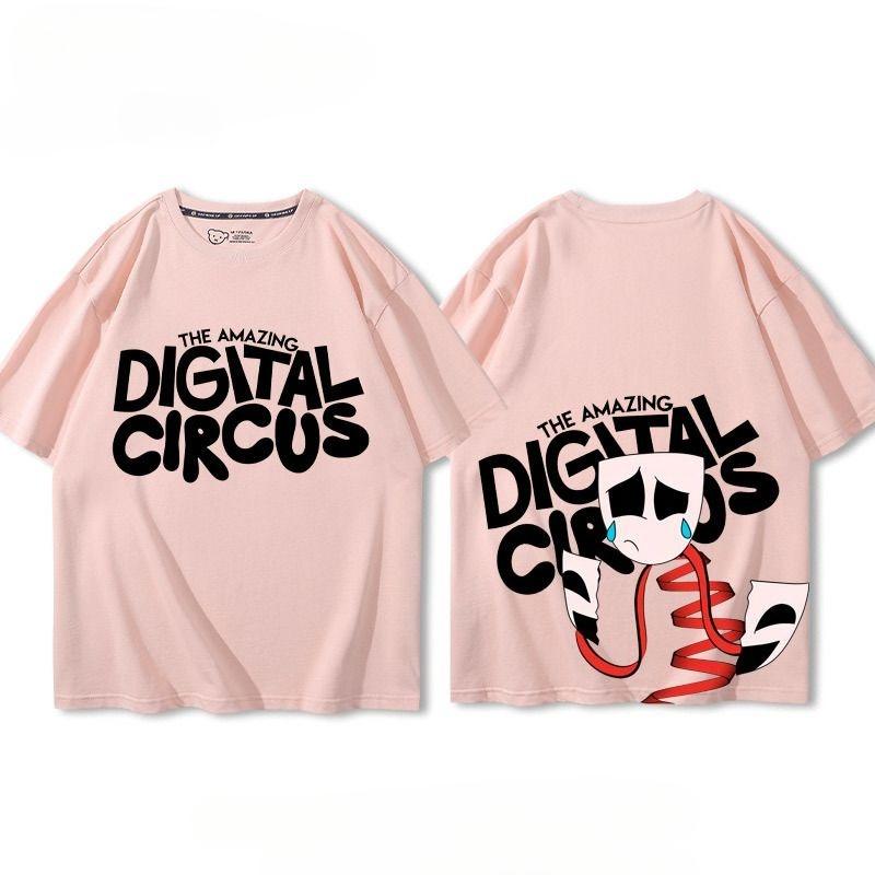 Magic Digital Circus Graphic Printing Pure Cotton Parent-child OutfitT-shirts Short Sleeves Luxury Outdoor Sports Brand Anime