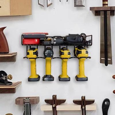 Power Tool Rack Electric Drill Holder Wall Mount Wrench Tool Workshop Screwdriver Power Storage Shelf Accessories Organizer