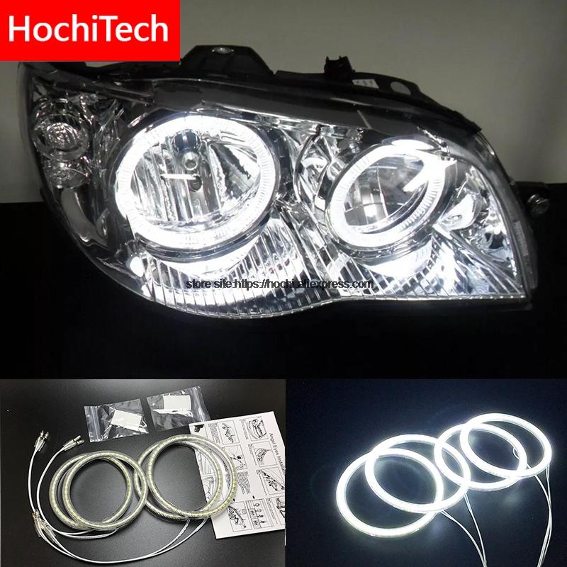 

HochiTech для Fiat Albea 2005-2012 Сверхъяркие белые светодиодные ангельские глазки SMD 2600 лм 12 В комплект колец дневной ходовой свет ДХО белый