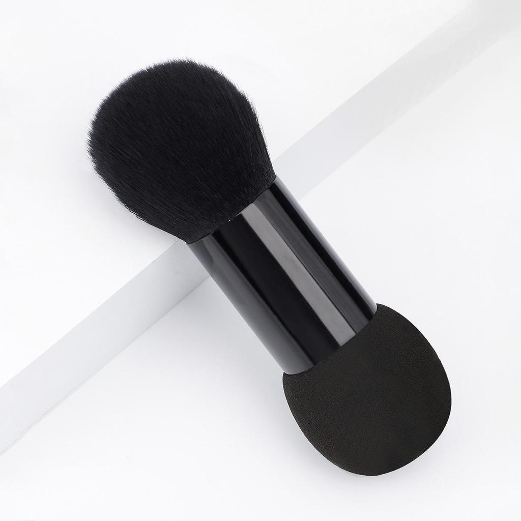 Double-Ended Powder & Foundation Brush: Portable, Dual-Use, Multifunctional Makeup Tool