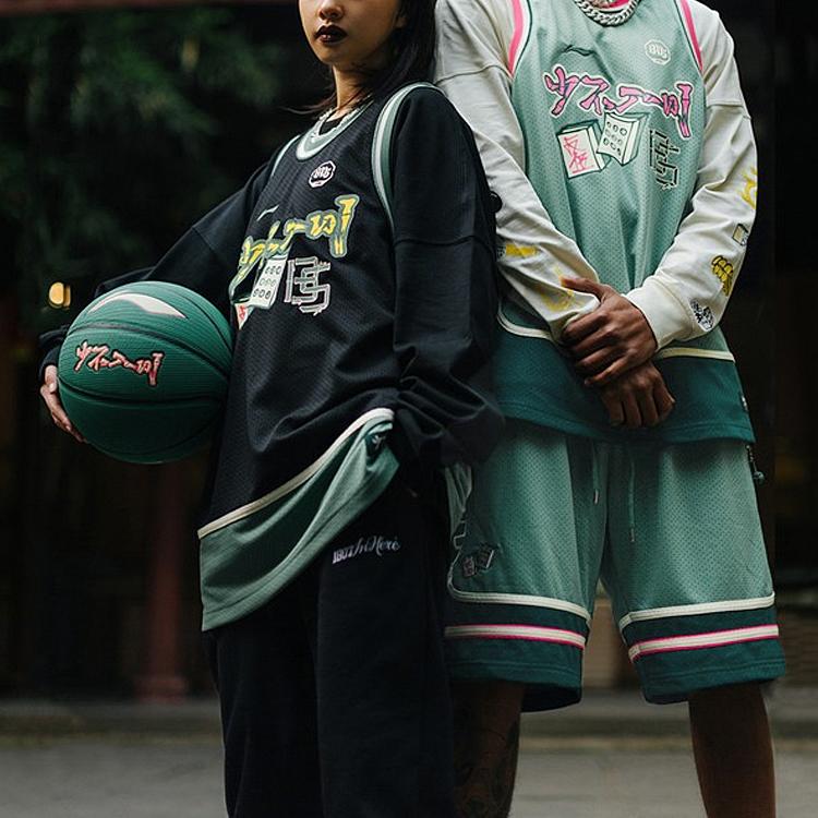 Li Ning Badfive Sports Basketball Series Loose Fit Basketball Shorts Men Shorts Green AAPR247-1