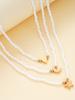 3 Pcs Multi-Layer Pearl Necklace Set For Woman Elegant Chokers Retro Neck Chain Imitation Pearl Star Moon Heart Necklace Jewelry