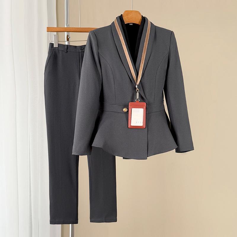Women's High-End Professional Spring/Summer Suit for Office, Hotel, and Beauty Salon