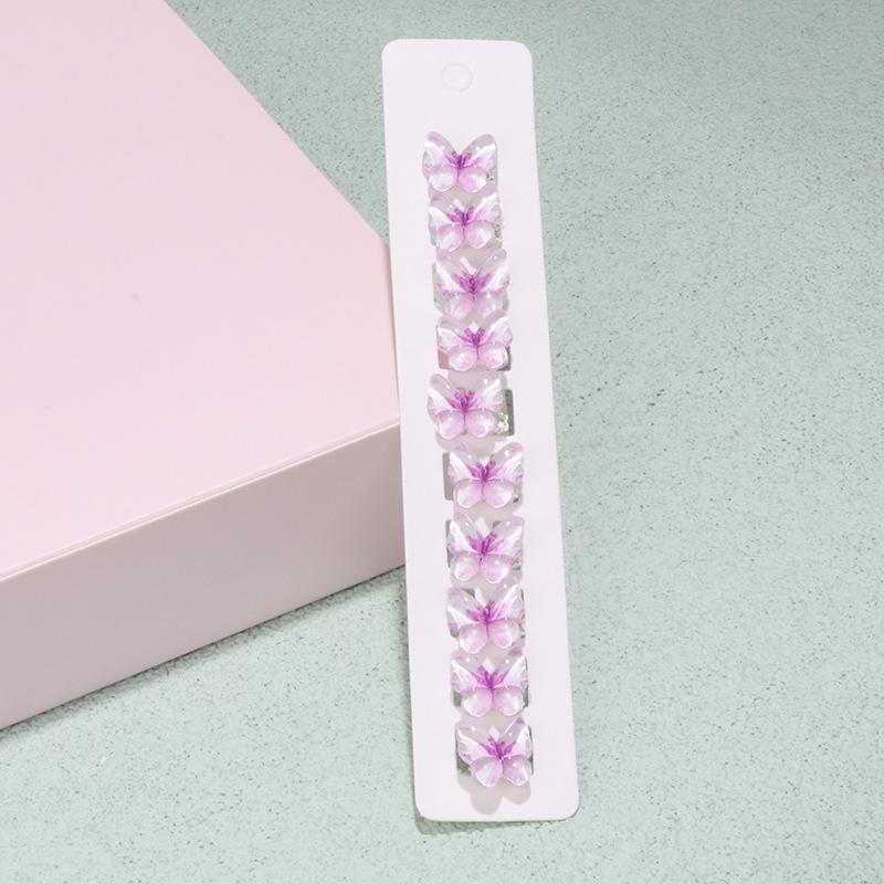 Korean Sweet Butterfly Bean Pod Mini Hair Clips for Girls: Princess Braided Pigtail Decoration