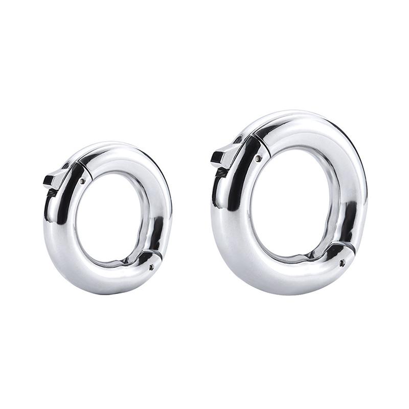 Adjustable Weight-Bearing Ring Exercise Ejaculation Delay Scrotal Restraint Adult Cock Supplies Metal Sperm Locking Ring