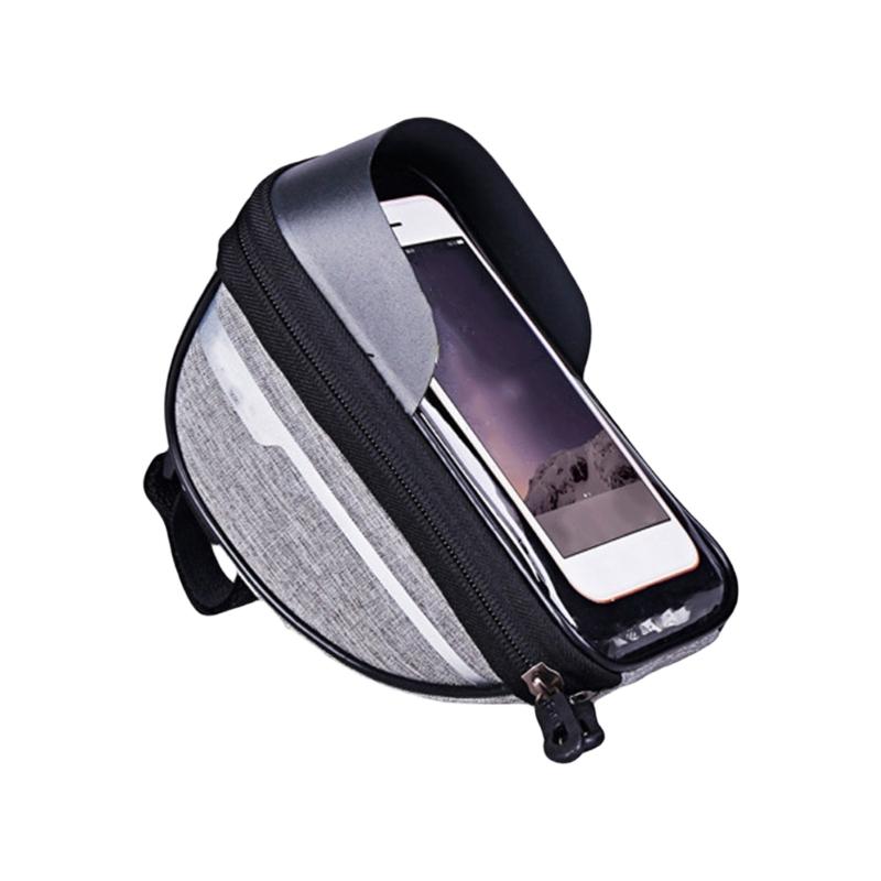 Waterproofs Cyclings Handlebars Bag Bicycles Upper Tube Bag Bicycles Front Frame Phone Stand Bag Easy To Install