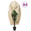 Vidaxl Kaptury Na Rośliny, Z Suwakiem, 4 Szt., 70 G/M², 1X1,55 M