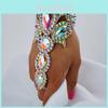 Bohemian Water Drop Hand Chain With Cz Crystals For Women Gift Occasion