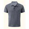 New Trendy Men'S Summer Collar Paul T-Shirt Men'S Heavy Oversize Solid Color Casual Short Sleeve