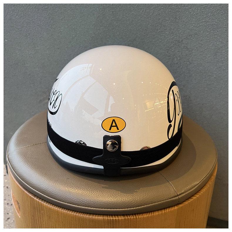 Retro 3C Certified Half Motorcycle Helmet for Men & Women - Summer Sun Protection Skull Cap