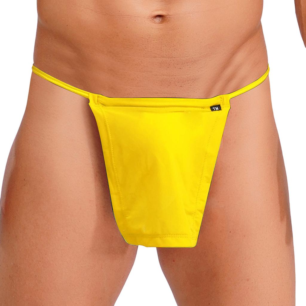 Comfortable Men‘s Cotton Underwear T-back Thong with Distinctive Waistband Loincloth Style