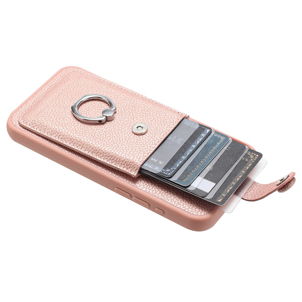 For Samsung Galaxy S23 Case Drawing Type Card Slots Litchi Texture Leather Back Cover with Ring Kickstand