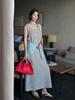 THE MIND Gestreiftes Westenkleid im koreanischen Stil - Frühling 2026, Vielseitig, Figurbetont T6231C