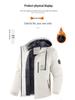 Veste à capuche tendance Automne/Hiver en Coton, Doublée Velours, Épaisse pour la Chaleur - Manteau Décontracté pour Couples