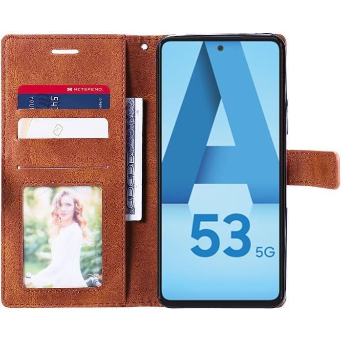 Coque pour Samsung Galaxy A53 5G Marron Anti-Rayures Protection 360 Degré