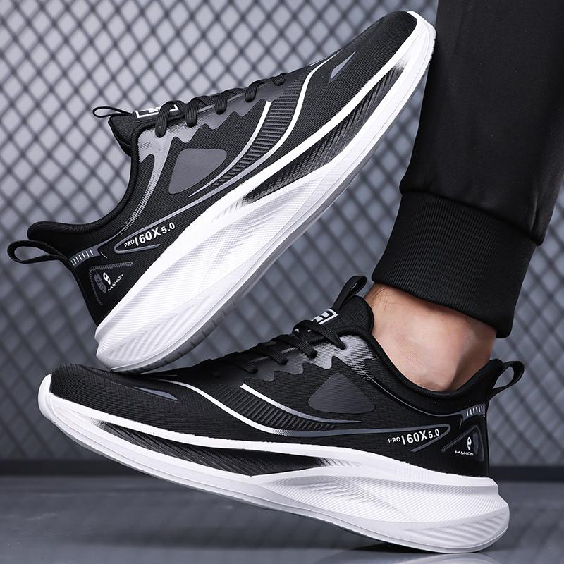 Men Soft Sole And Four Sporty Seasonal Breathable Mesh Walking Sneakers Lightweight Comfortable Casual Commuting Travel Footwear