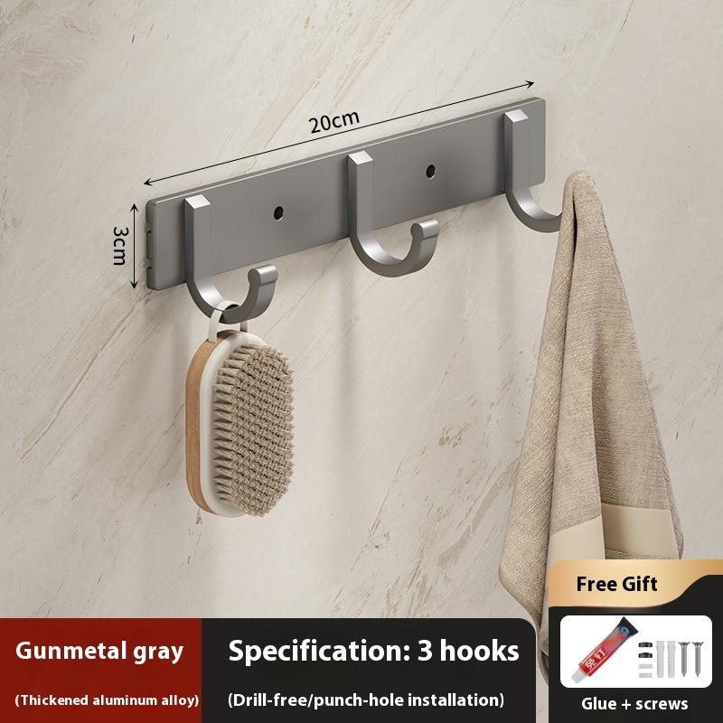 

Металевий Гачок Міцний Клейкий Настінний Ванна Кімната Стіна Без Свердління Кухня Ванна Кімната Вішалка для Одягу Клейкий Гачок з Підтримкою Навантаження Gray 3hook